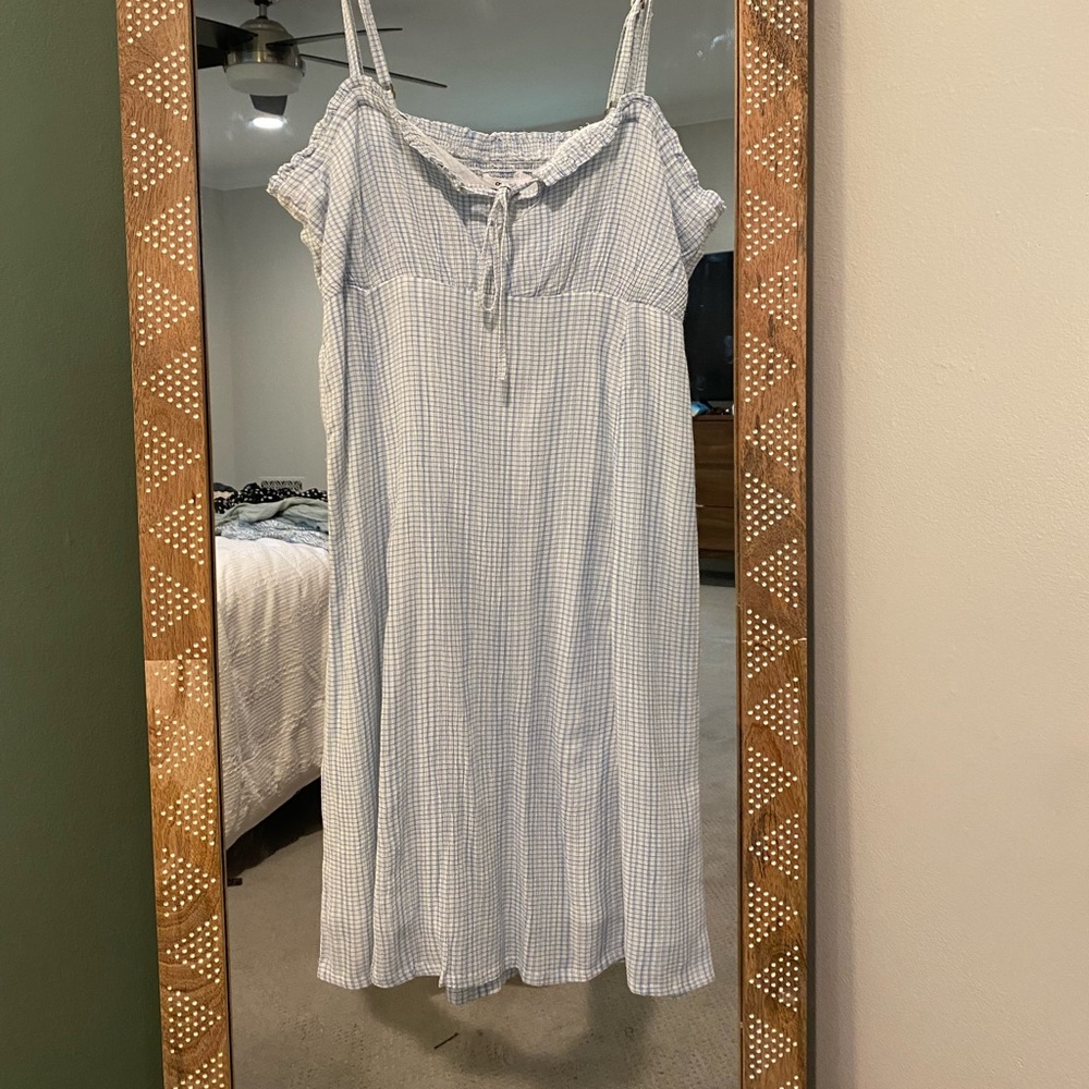 O’Neil checker print baby doll dress